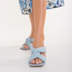 Berta kék műbőr női papucs