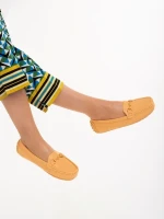 Ariella narancssárga, műbőr női mokaszin