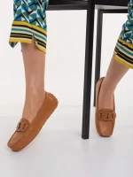 Addison camel, műbőr női mokaszin