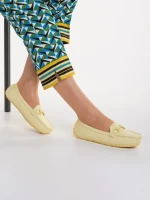 Cecil sárga, műbőr női mokaszin