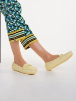 Cecil sárga, műbőr női mokaszin