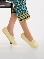 Cecil sárga, műbőr női mokaszin