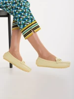 Cecil sárga, műbőr női mokaszin