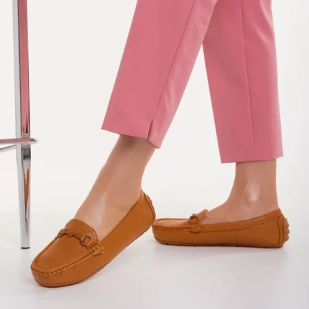 Ariella camel, műbőr női mokaszin