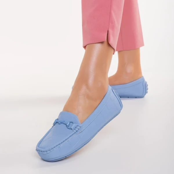 Ariella kék, műbőr női mokaszin