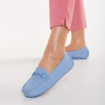 Ariella kék, műbőr női mokaszin