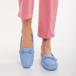 Ariella kék, műbőr női mokaszin