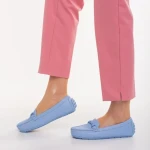 Ariella kék, műbőr női mokaszin