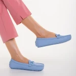 Ariella kék, műbőr női mokaszin