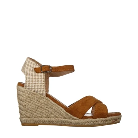 Eligma camel, textil anyagból készült női szandál