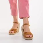 Eligma camel, textil anyagból készült női szandál