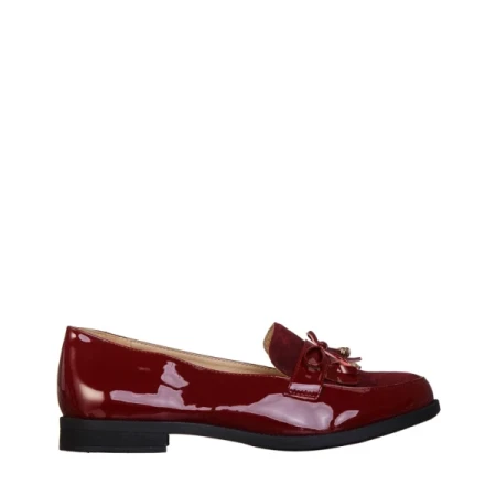 Jevi piros, műbőr női mokaszin