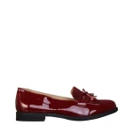 Jevi piros, műbőr női mokaszin