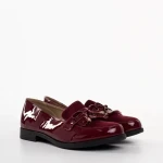 Jevi piros, műbőr női mokaszin