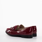 Jevi piros, műbőr női mokaszin