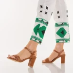 Eufrasia camel, műbőr női szandál sarokkal