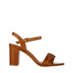 Eufrasia camel, műbőr női szandál sarokkal