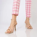 Zuleika bézs, műbőr női szandál