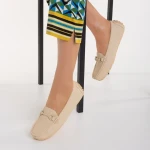 Ariella bézs, műbőr női mokaszin