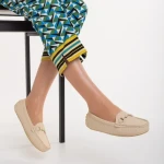 Ariella bézs, műbőr női mokaszin