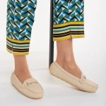 Ariella bézs, műbőr női mokaszin