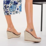 Yumma fekete, műbőr női szandál