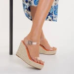 Yumma narancssárga, műbőr női szandál