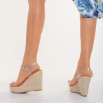 Yumma narancssárga, műbőr női szandál