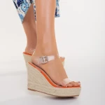 Yumma narancssárga, műbőr női szandál