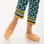 Cecil narancssárga, műbőr női mokaszin