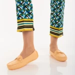 Cecil narancssárga, műbőr női mokaszin