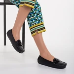 Addison fekete, műbőr női mokaszin