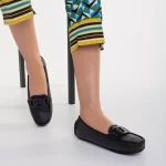 Addison fekete, műbőr női mokaszin