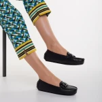 Addison fekete, műbőr női mokaszin