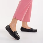 Ariella fekete, műbőr női mokaszin