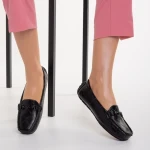 Ariella fekete, műbőr női mokaszin