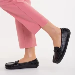 Ariella fekete, műbőr női mokaszin