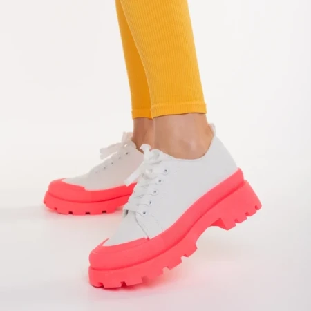 Colette fehér és rózsaszín, textil anyagból készült női tornacipő