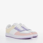 Zhuri rózsaszín és sárga, műbőr női sportcipő