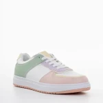 Zhuri rózsaszín és zöld, műbőr női sportcipő