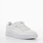 Zhuri fehér, műbőr női sportcipő