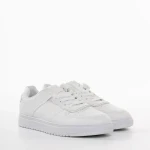 Zhuri fehér, műbőr női sportcipő