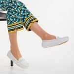 Ariella fehér, műbőr női mokaszin