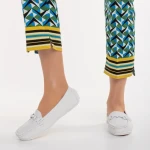 Ariella fehér, műbőr női mokaszin