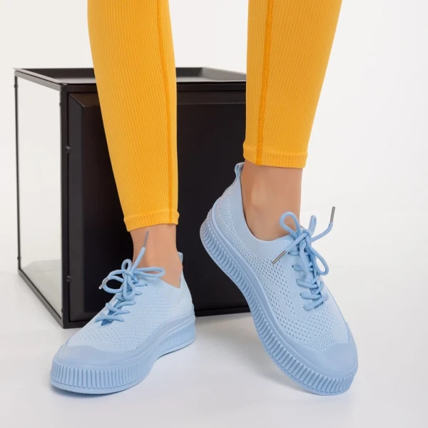 Stere kék női teniszcipő textil anyagból