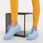 Stere kék női teniszcipő textil anyagból