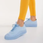 Stere kék női teniszcipő textil anyagból