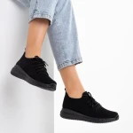 Eryla fekete női sportcipő, textil anyagból