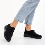 Eryla fekete női sportcipő, textil anyagból