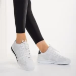 Jesika fehér és fekete női sportcipő műbőrből